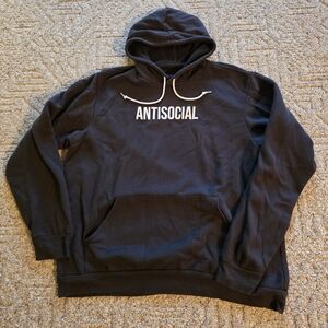 Giant Hoodies Gray Antisocial Hoodie